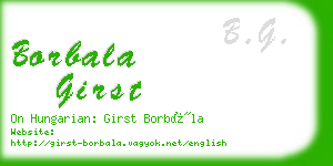 borbala girst business card